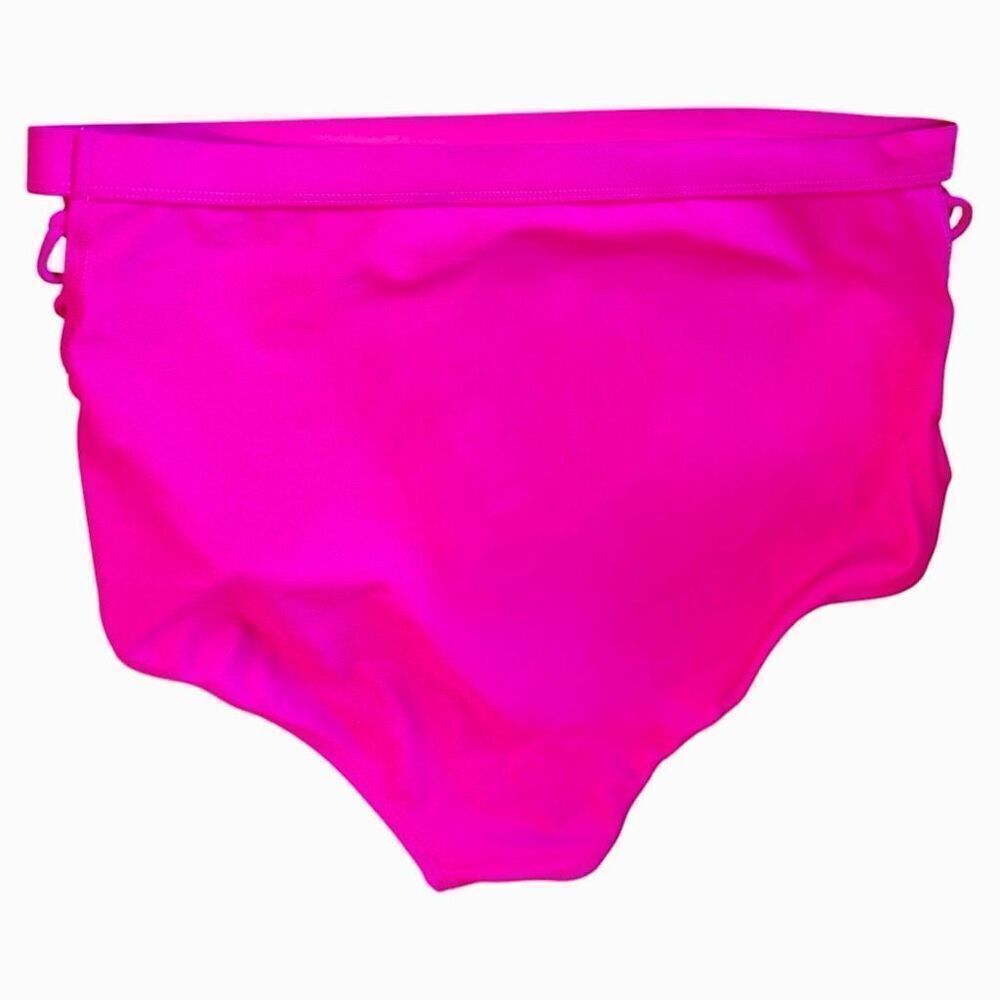 Torrid Pink Bikini Set: Wireless Strappy Lace Up Top & High Rise Bottoms 1 NWOT - Picture 12 of 16